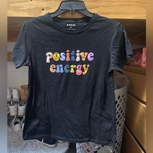 SHEIN Letter Graphic Round Neck Tee M